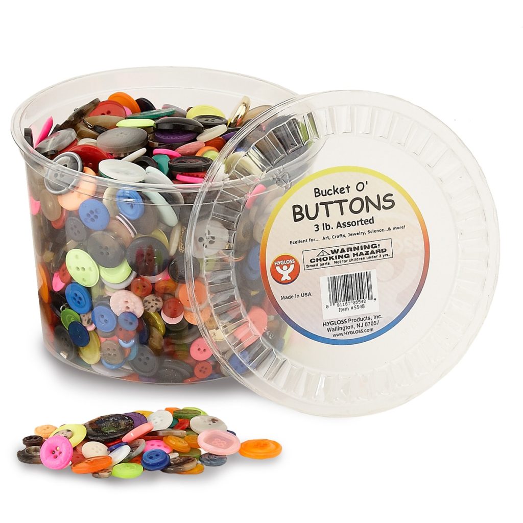 Hygloss Products Bucket O' Buttons, Assorted Buttons for Arts and Craf –  Grand River Trading Company