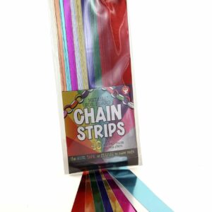 Super Strips 1"x8" - 48 Non-Gummed Metallic Foil Board Chain Strips