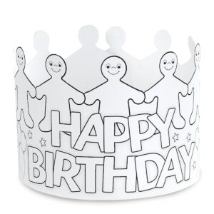 Crowns- Happy Birthday (Black &White) 24 Ct.