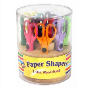 paper shapers decorative scissors in wood stand