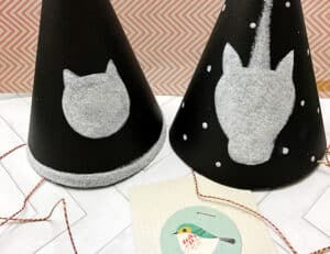 diy silhouette party hats