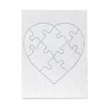 8 piece blank heart shape jigsaw puzzle